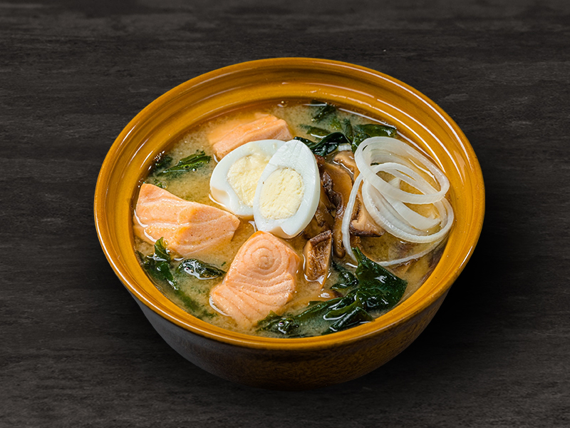 Мисо-суп с лососем Мисо-суп с лососем