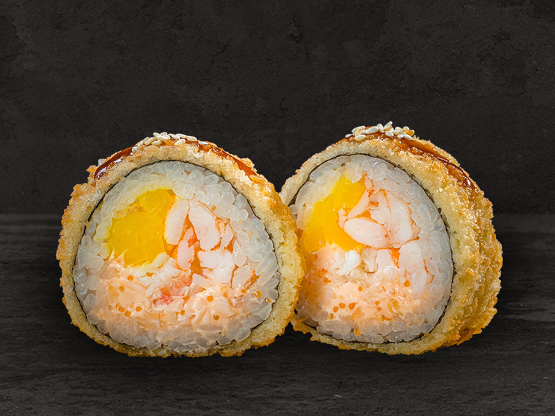 Ролл Темпура с креветкой и крабом Ролл Темпура с креветкой и крабом