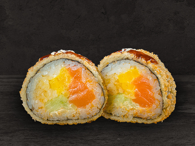 Ролл Темпура с лососем Ролл Темпура с лососем