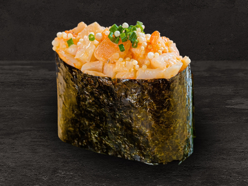 Суши Гункан спайси креветка Суши Гункан спайси креветка