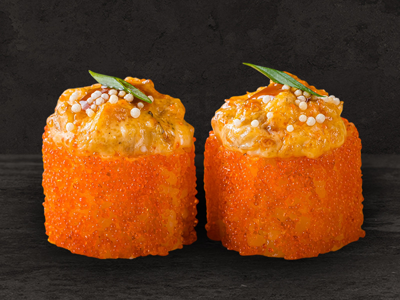 Запеченный ролл с копченым угрем Запеченный ролл с копченым угрем