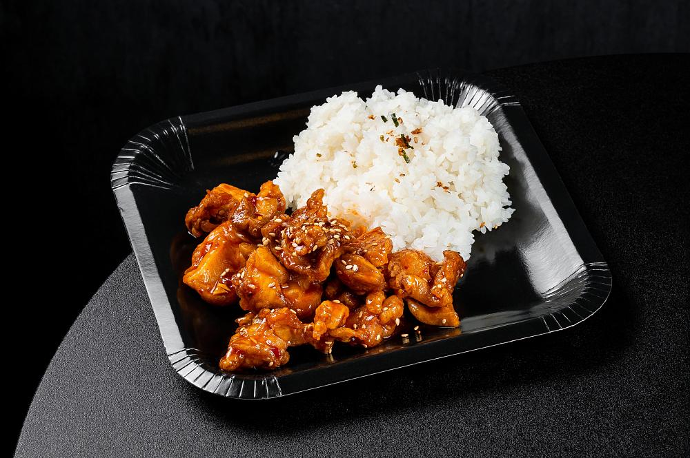  Курица с рисом в остром соусе